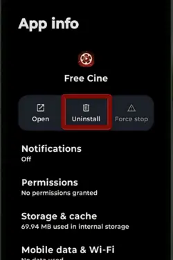 Desinstale a versão mais antiga