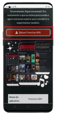 clique no botão de download